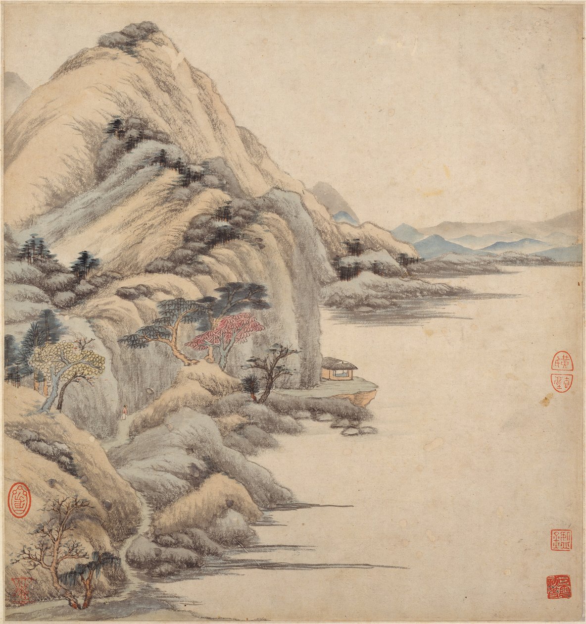 Landskap i antika mästares stilar, 1600-talet. av Wang Jian