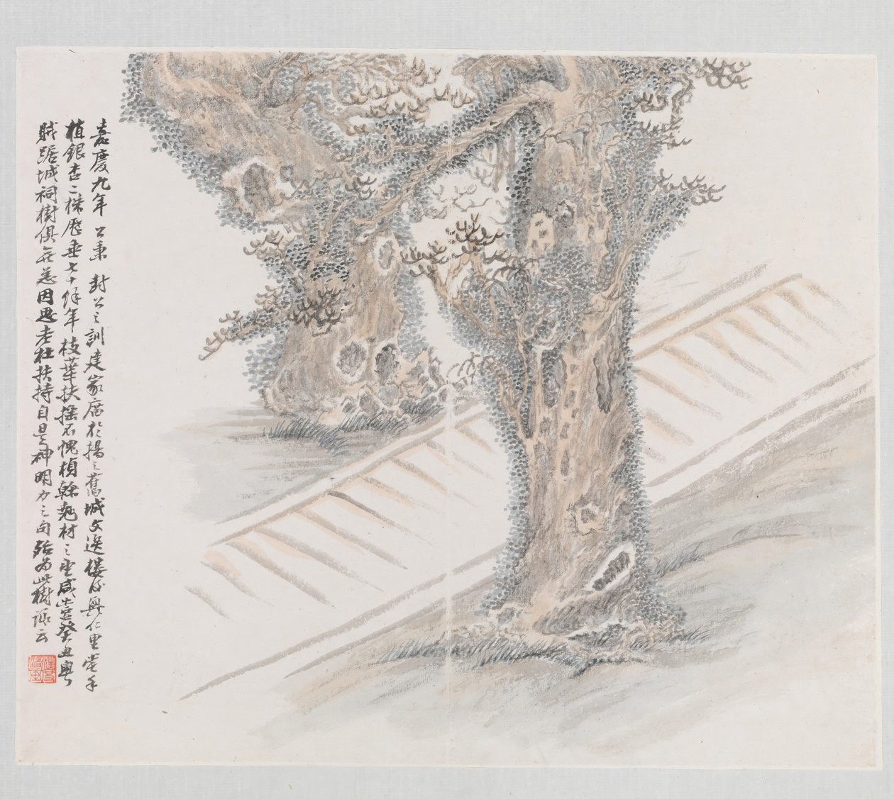 Tio platser associerade med Ruan Yuan, daterad 1883. av Wang Jun