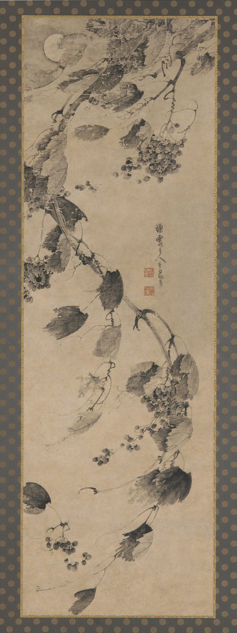 Grapevine i vind och månsken av Wang Liangchen