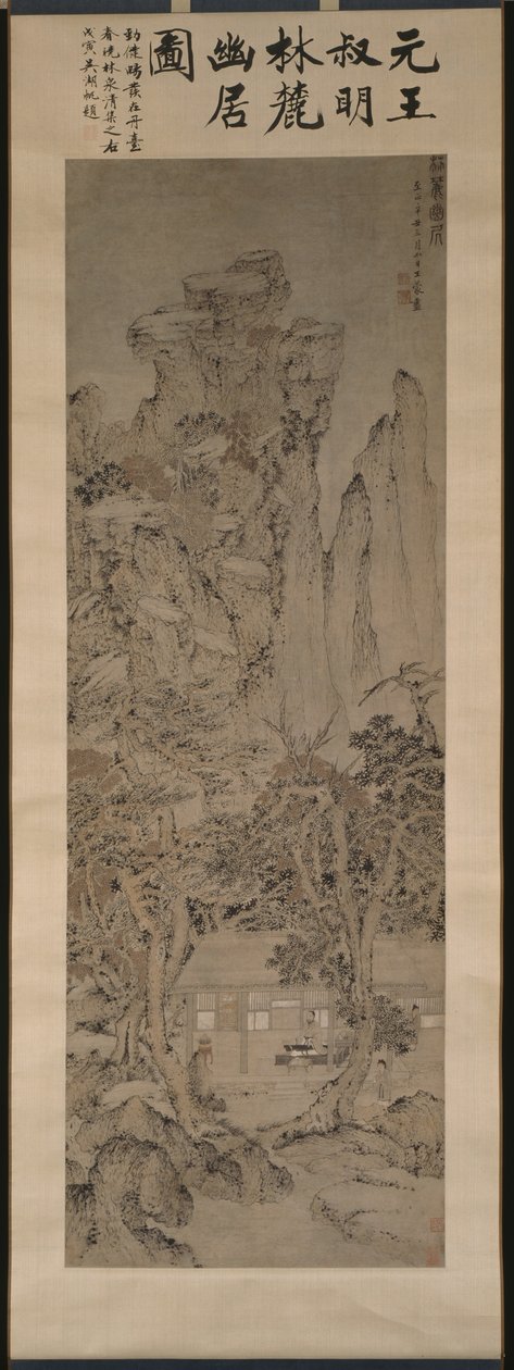 Stilla liv i en skogsdunge 林麓幽居圖 av Wang Meng