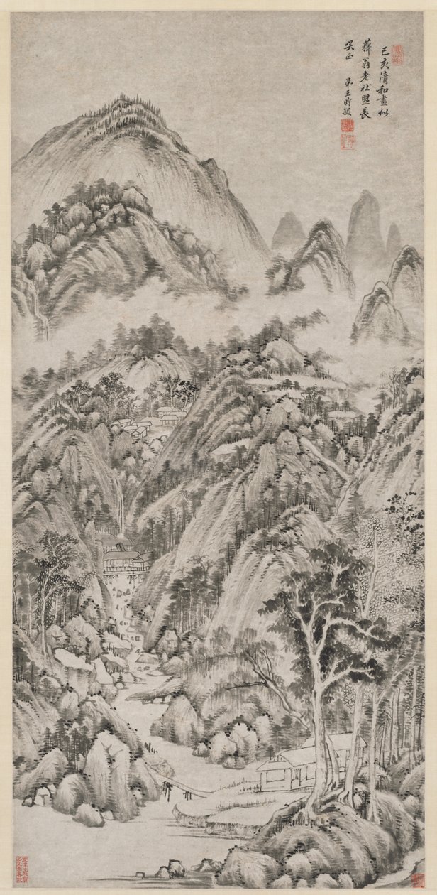 Mountain Village omfamnas av sommaren av Wang Shimin