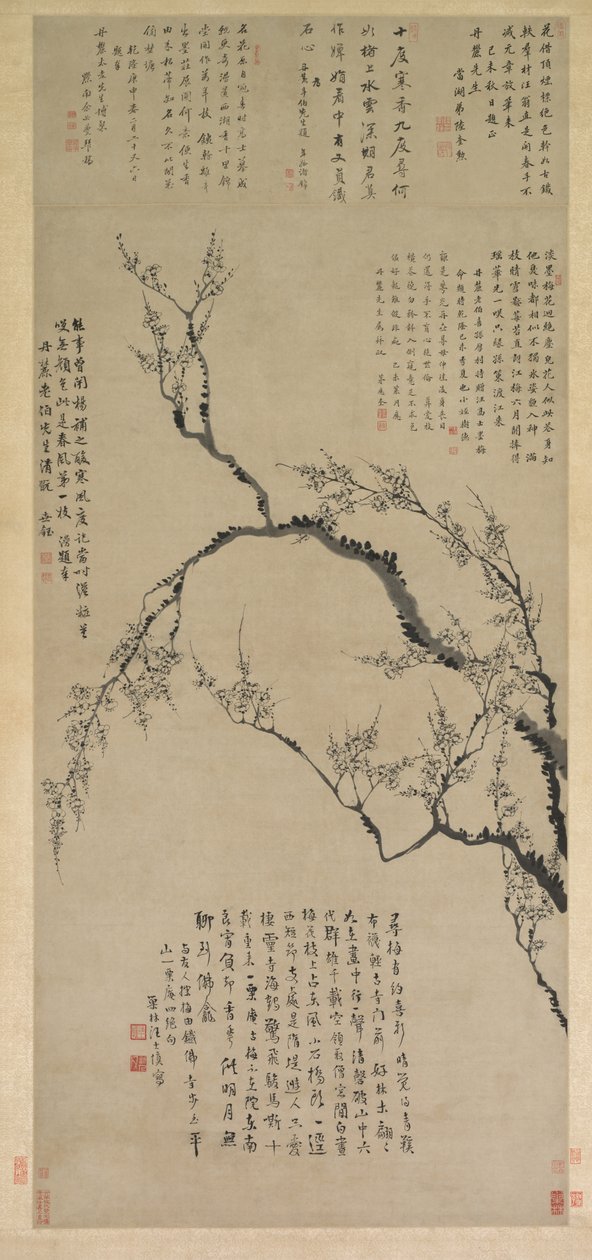 Plommonblommor av Wang Shishen