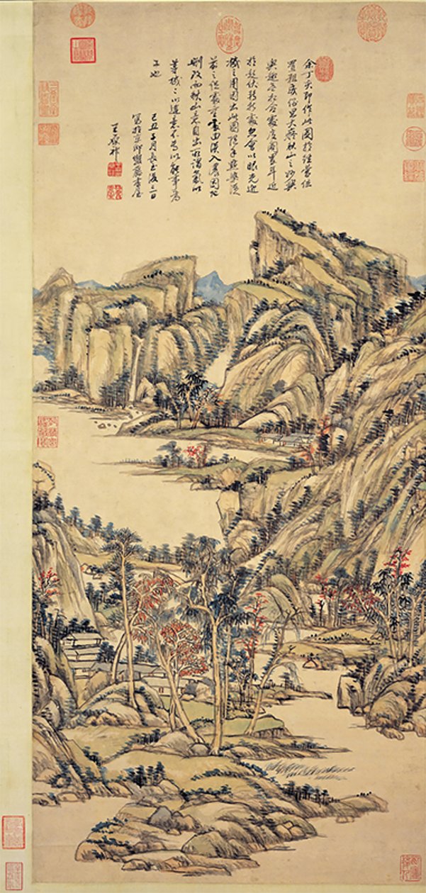Höstens berg. Wang Yuanqi. Nationella palatsmuseet av Wang Yuanqi