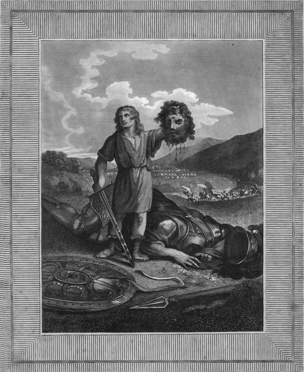 Davids seger över Goliat, tidigt 1800-tal. av Warren