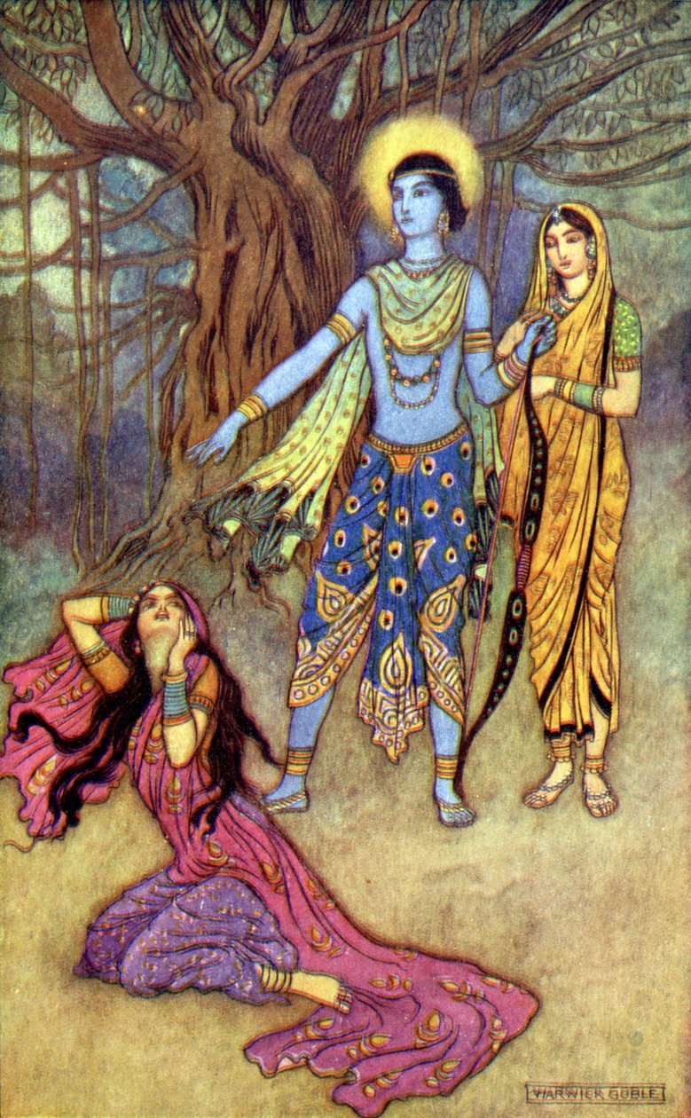 Rama avvisar demonälskaren av Warwick Goble