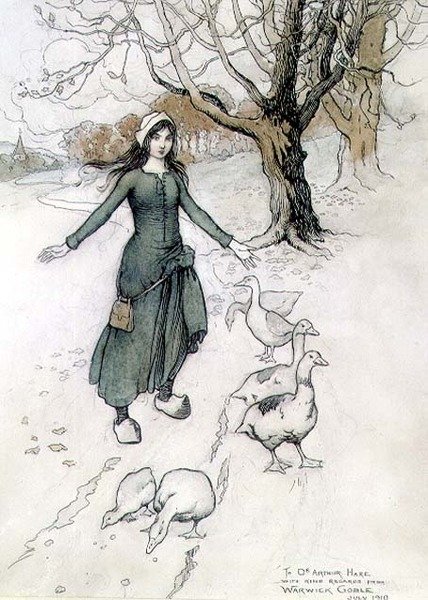 Den lilla gåsflickan av Warwick Goble