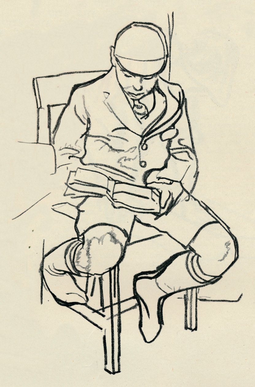 Pojkeläsning, c1900 av Warwick Reynolds