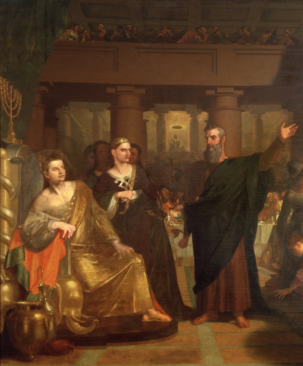 Belsassars högtid, 1817-43 (detalj av 363406) av Washington Allston