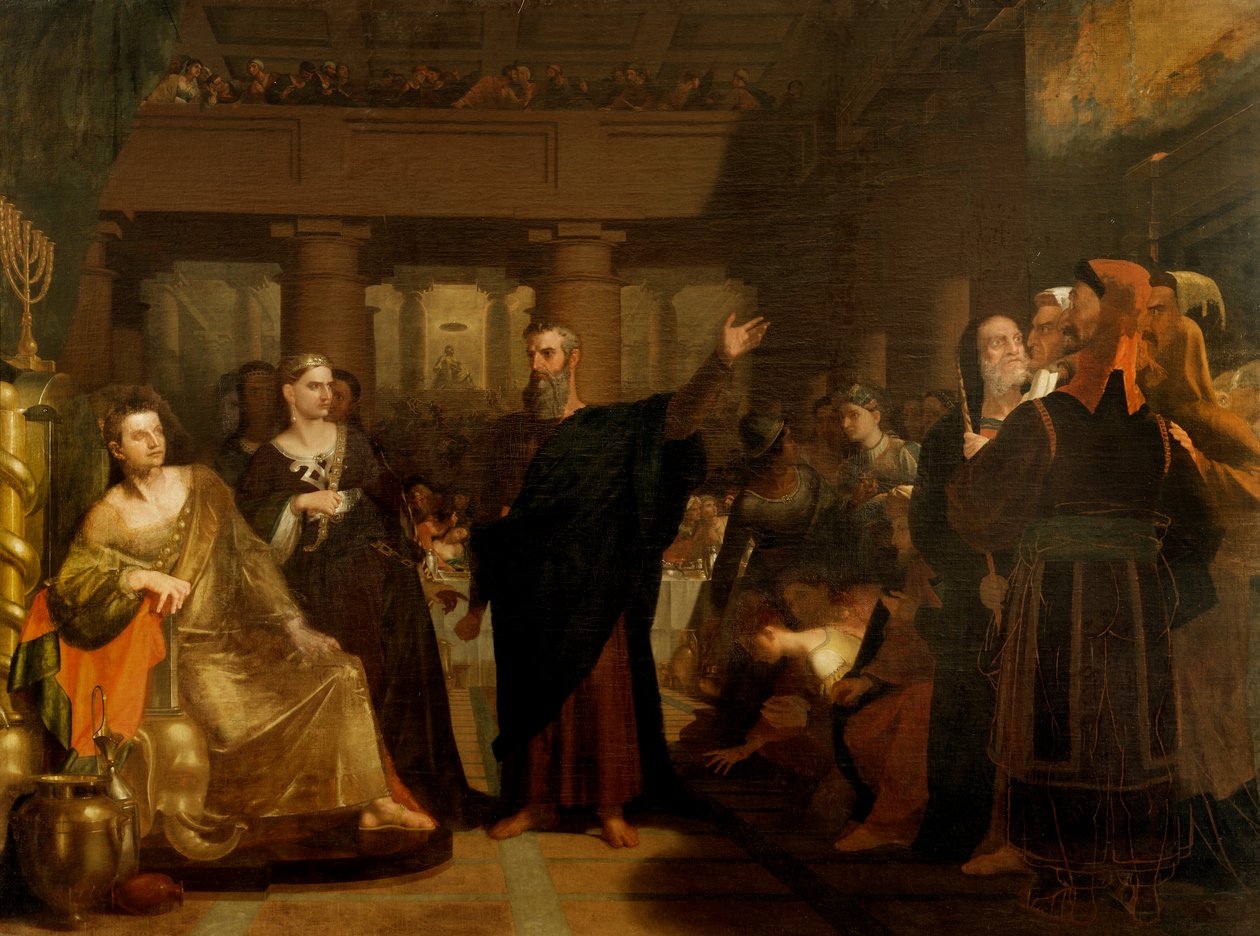 Belsassars högtid, 1817-43 av Washington Allston
