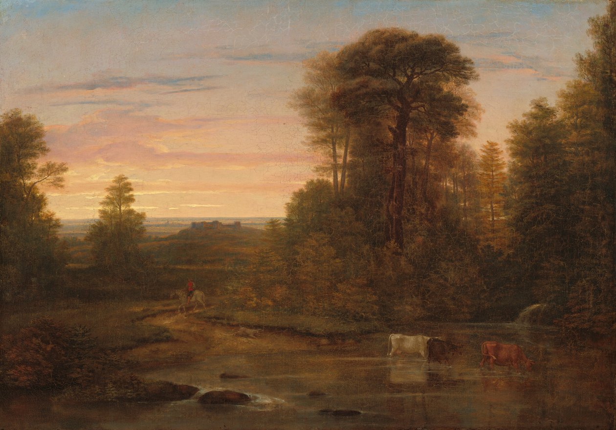 Ett landskap efter solnedgången, ca. 1819. av Washington Allston