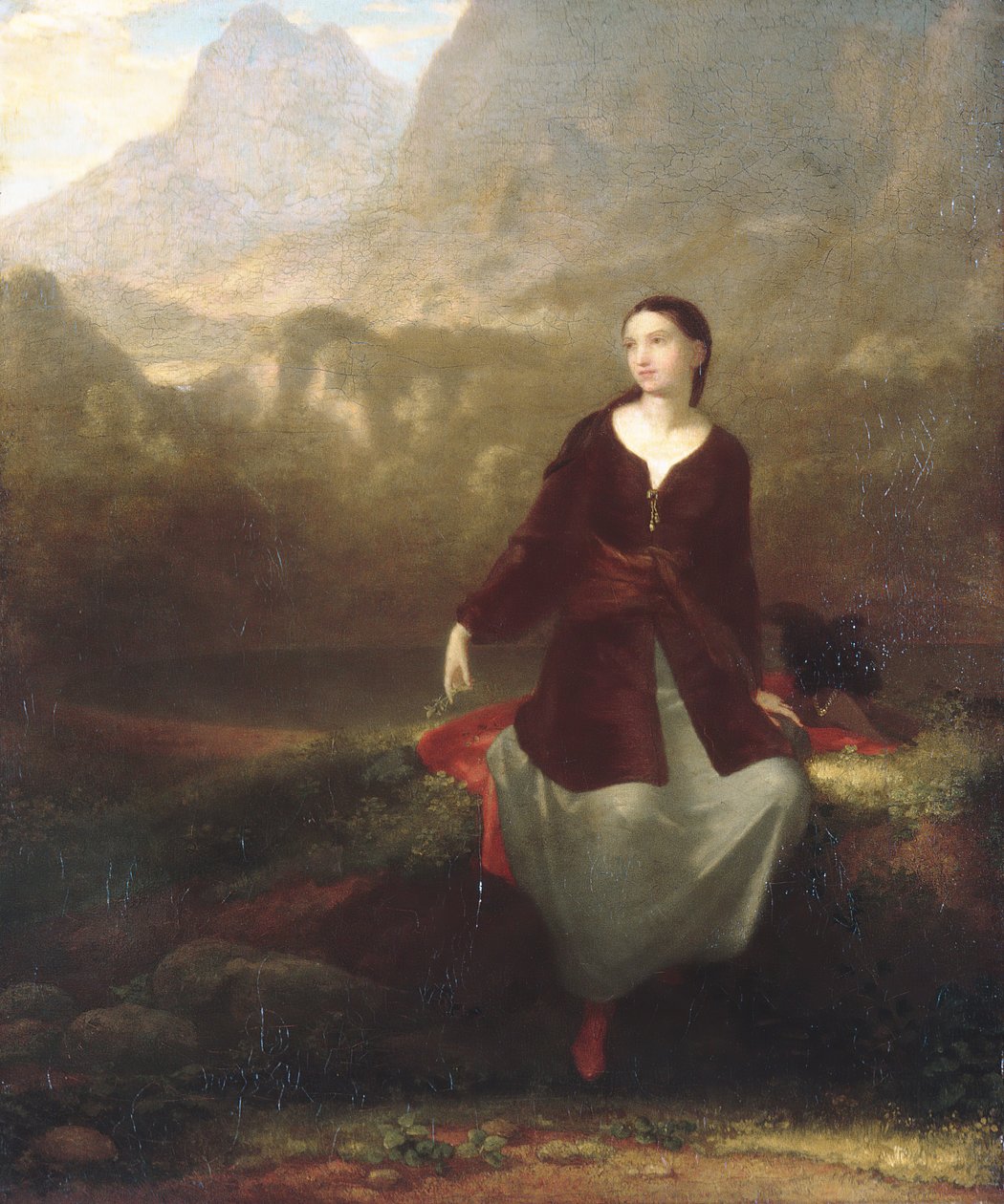 The Spanish Girl in Reverie, 1831. av Washington Allston