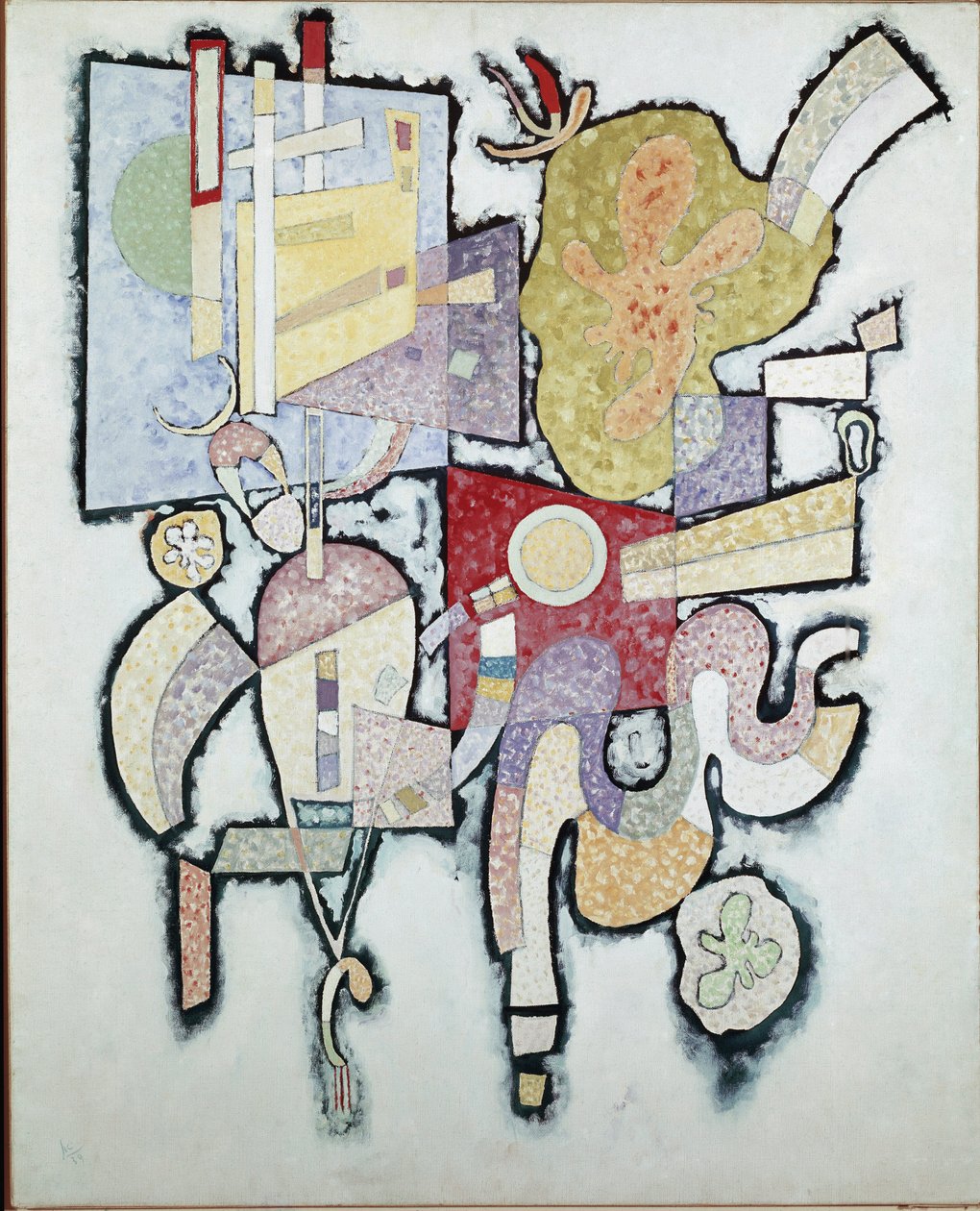 Tvetydighet - målning av Vassily Kandinsky (eller Wassily Kandinski eller Kandinskij, 1866-1944), 1939. Paris, Musee National dArt Moderne, Centre Pompidou av Wassily Kandinsky