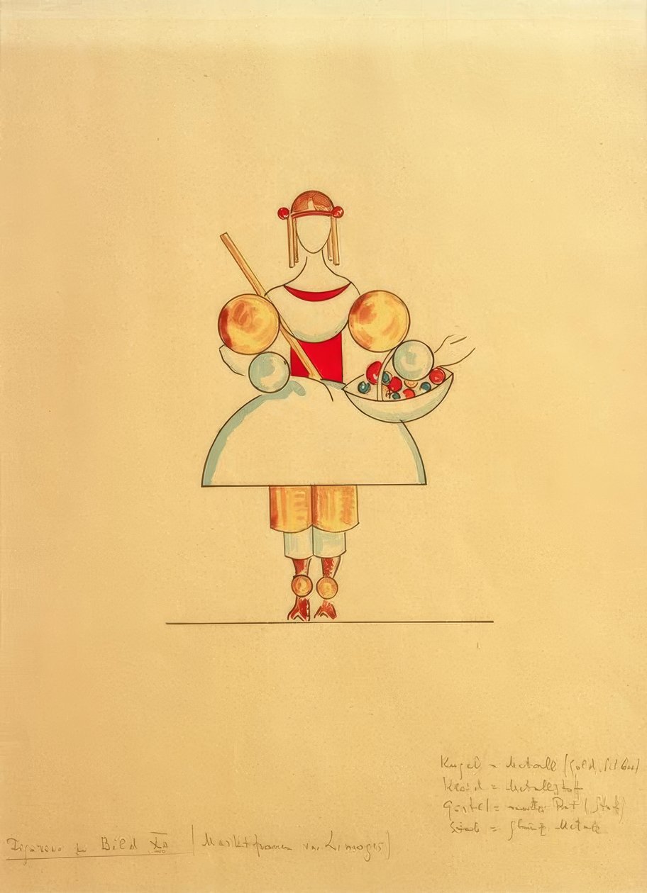 Bilder på en utställning, Figur för bild XII: Marknadskvinna från Limoges av Wassily Kandinsky