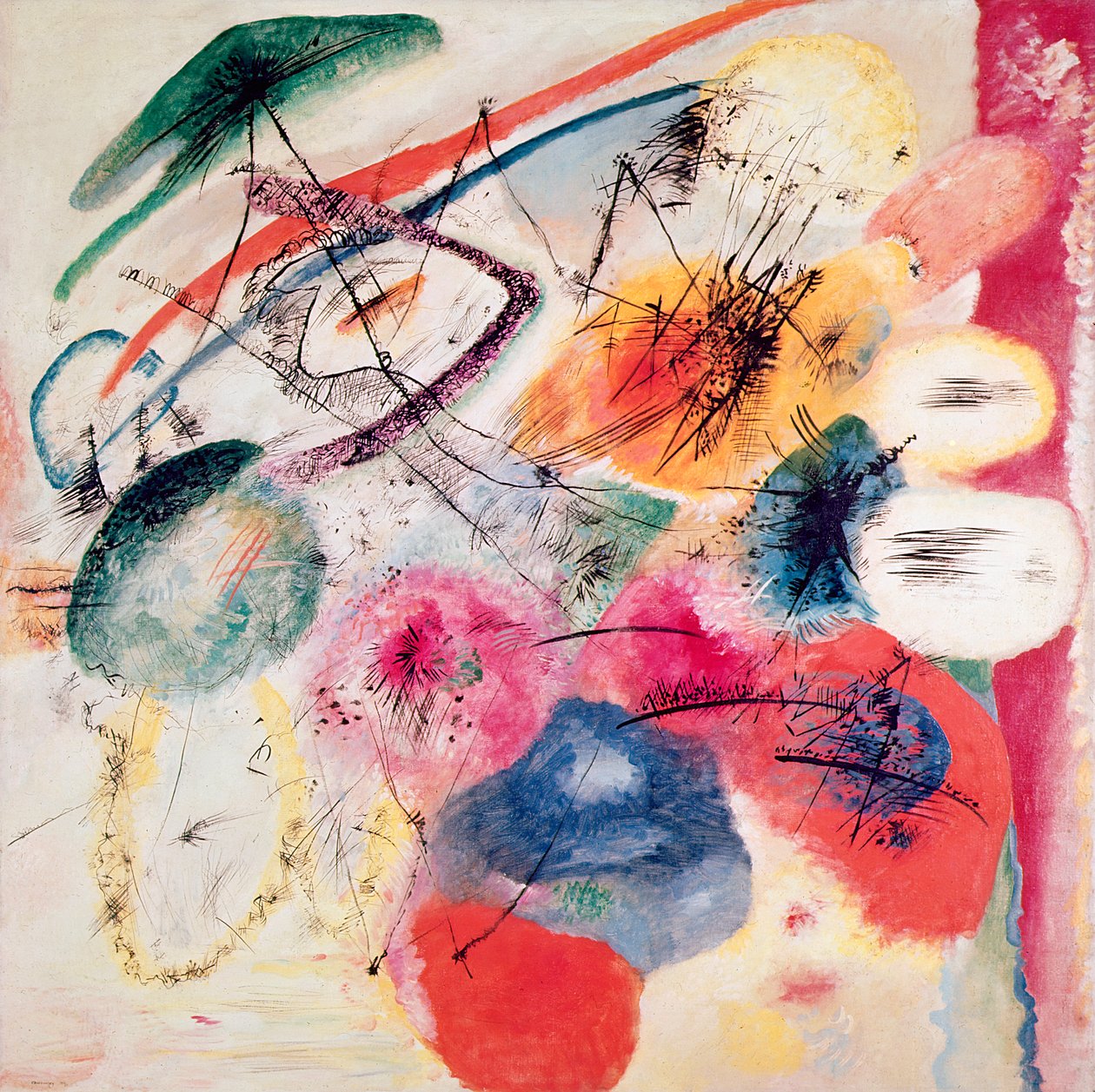 Sorte linjer, december 1913 swed av Wassily Kandinsky