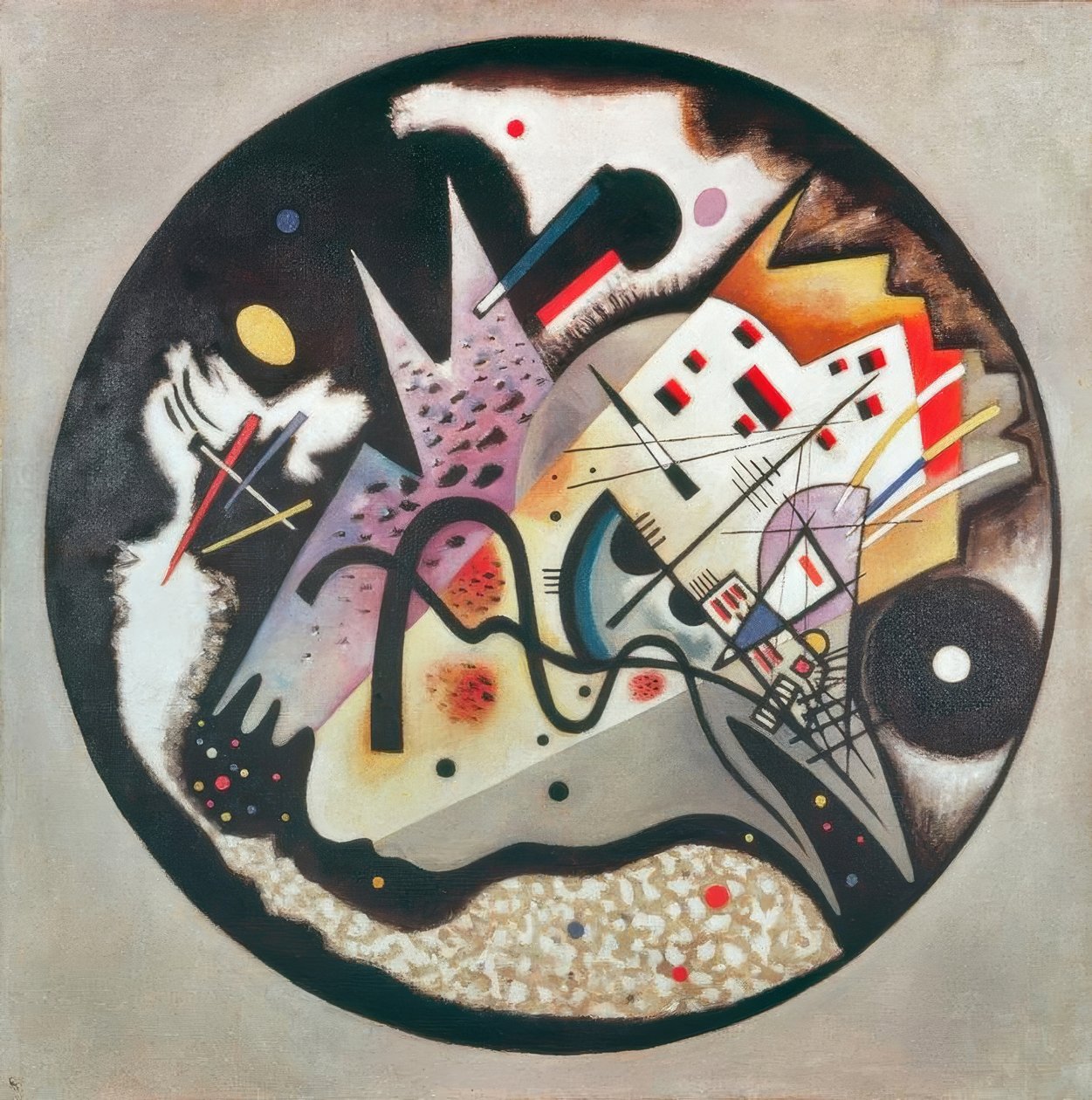 I den svarta cirkeln av Wassily Kandinsky