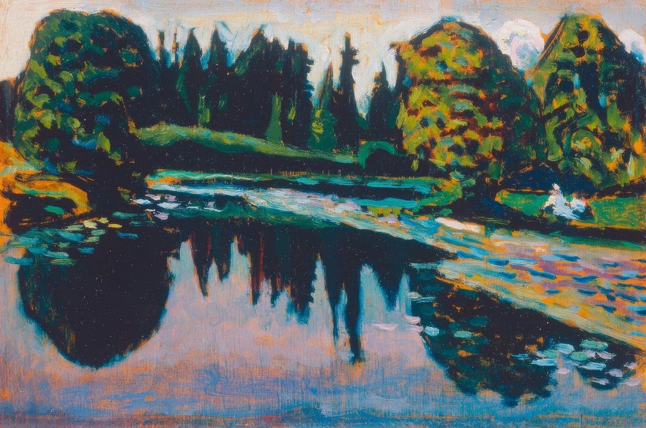 Floden på sommaren av Wassily Kandinsky