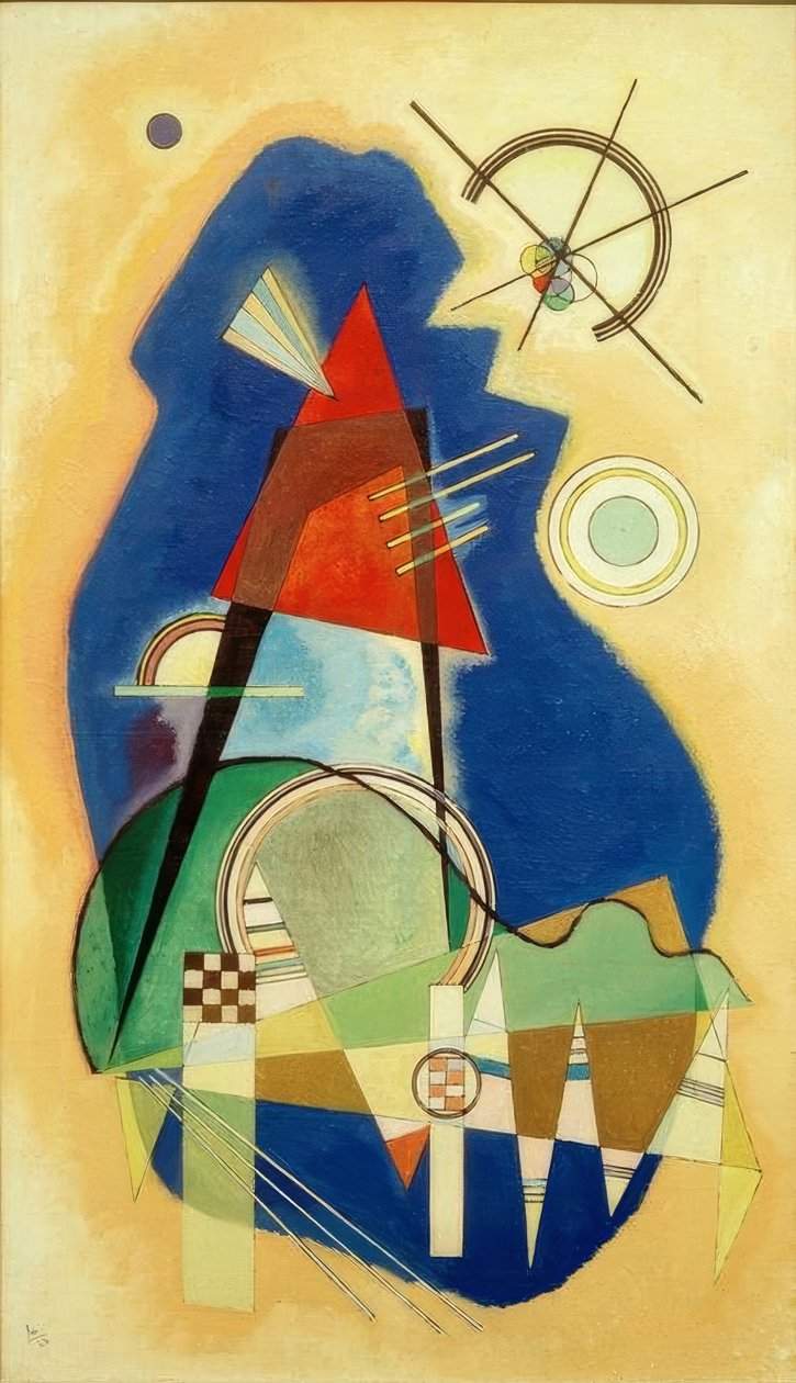 Diskret blå av Wassily Kandinsky