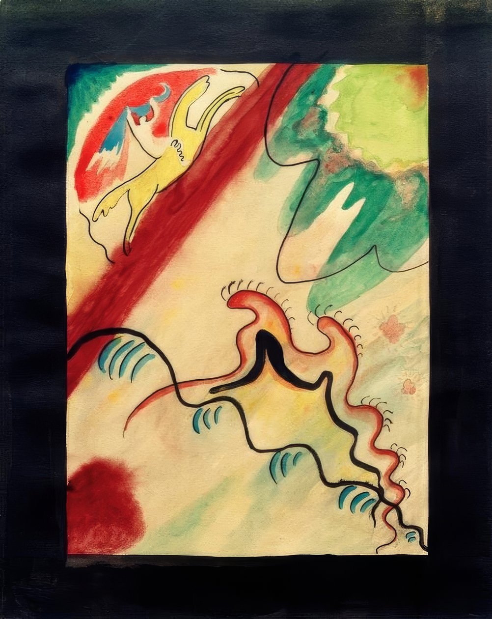 Design för omslaget till almanackan Der Blaue Reiter av Wassily Kandinsky