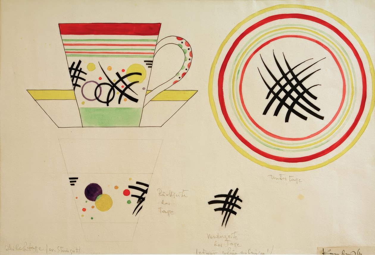 Design för en mjölkkopp av Wassily Kandinsky