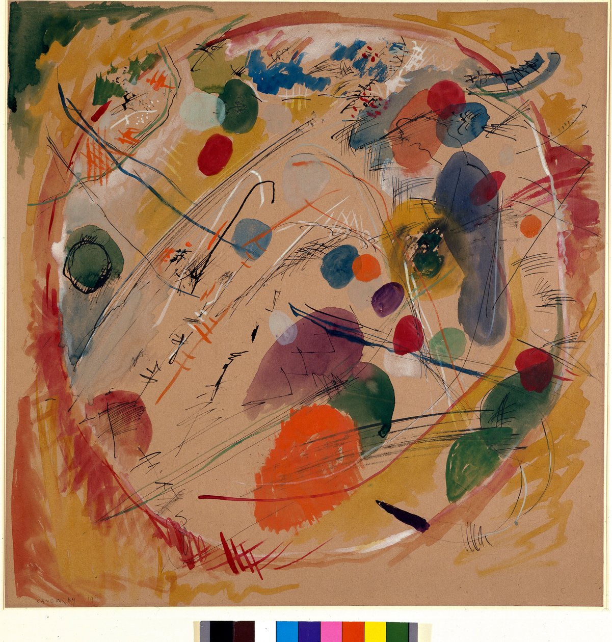 Expressionism: "" In the Circle"" Akvarell av Vassily Kandinsky av Wassily Kandinsky