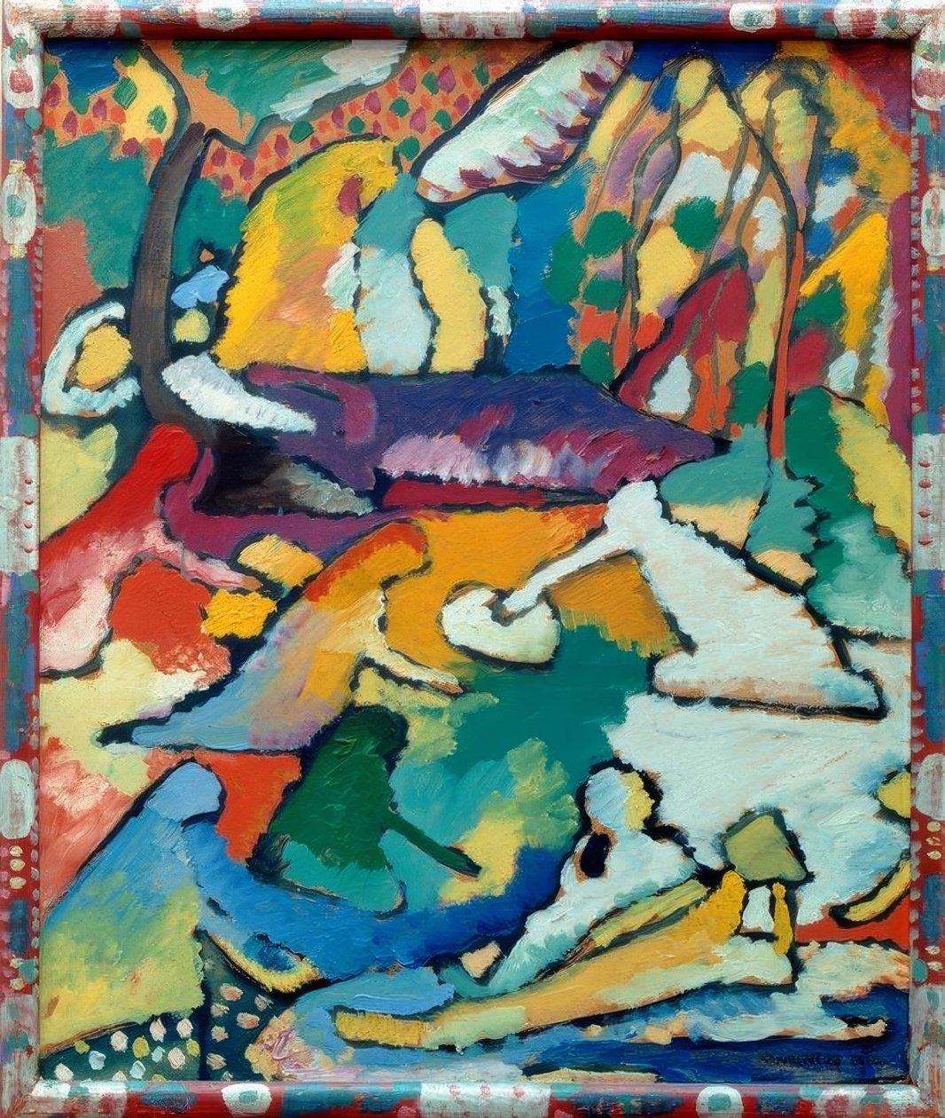 Fragment för sammansättning II av Wassily Kandinsky