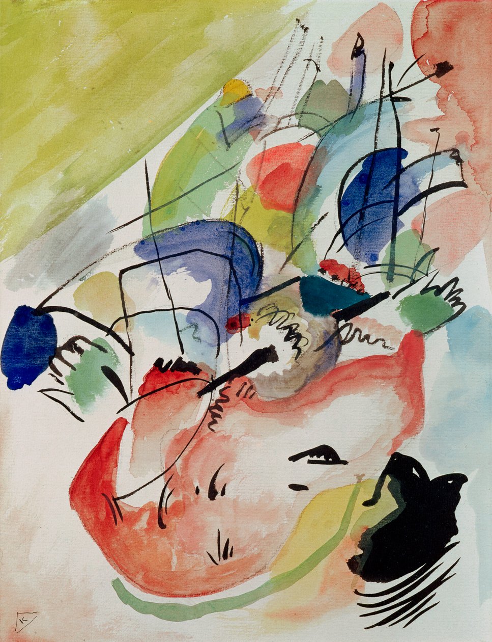 Improvisation XXXI, 1913 (penitala, wc ma le vaitusi i luga o pepa) fa