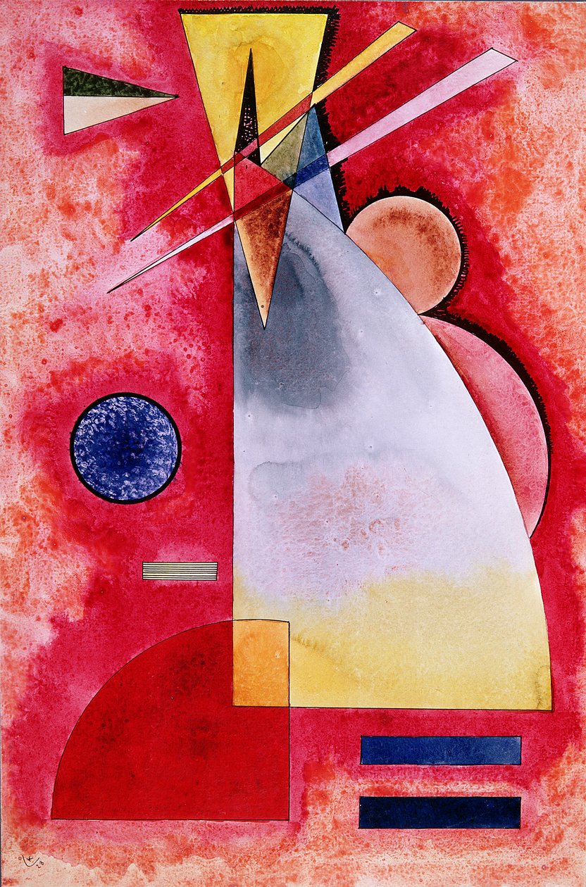Intermingling, 1928 (gouache och toalett) av Wassily Kandinsky