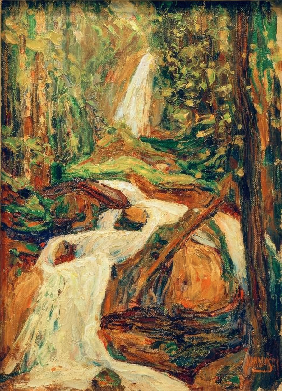 Kochel - Vattenfall I av Wassily Kandinsky