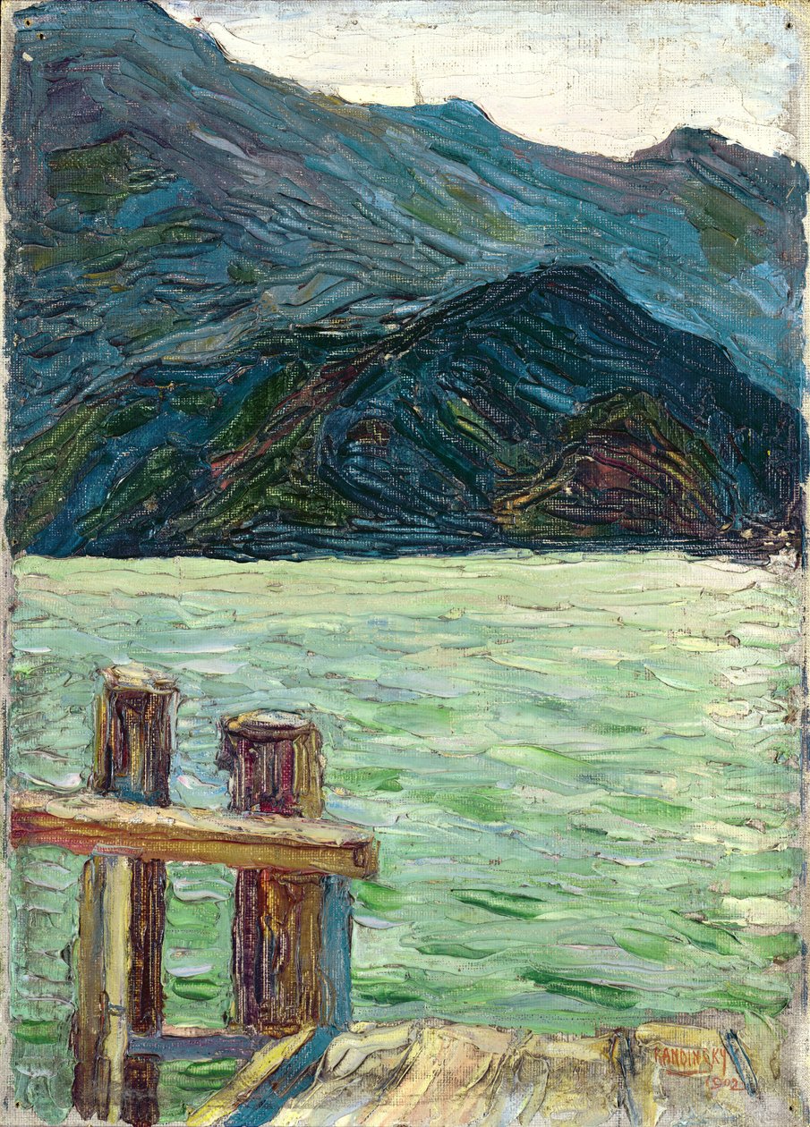 Kochelsee över bukten, 1902 av Wassily Kandinsky