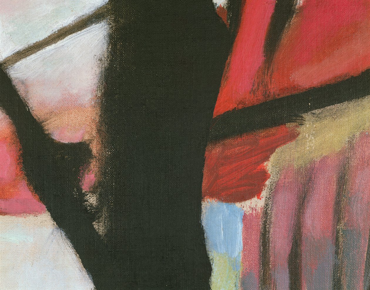 Landskap med svart båge, detalj av Wassily Kandinsky