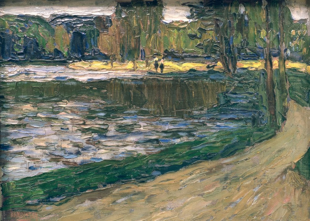 München - Engelska trädgården av Wassily Kandinsky