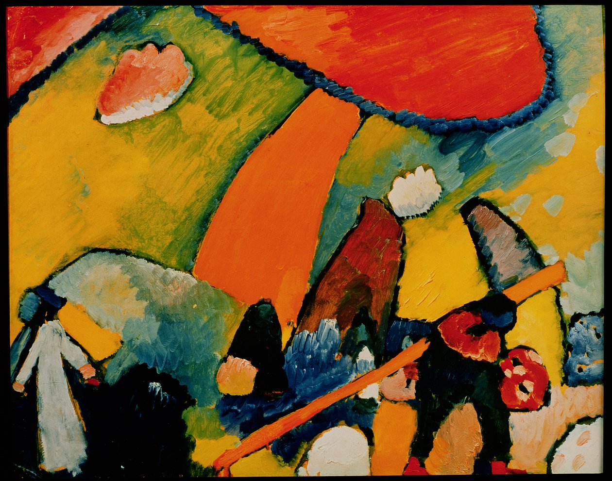 På stranden, 1909 swed av Wassily Kandinsky