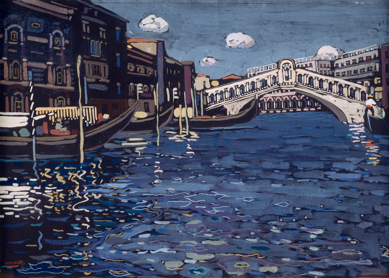 Rialtobron, Minne av Venedig 4, 1904 av Wassily Kandinsky