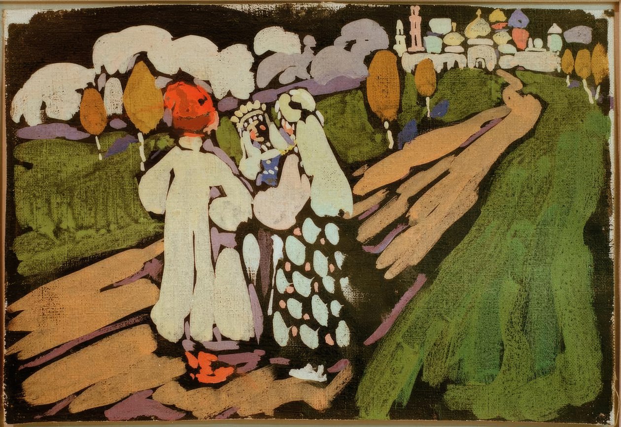 rysk scen av Wassily Kandinsky