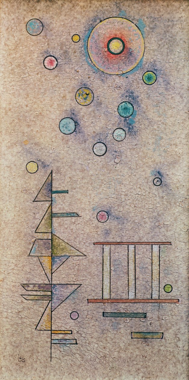 Knappe, 1930 (tempera på gesso)swed av Wassily Kandinsky
