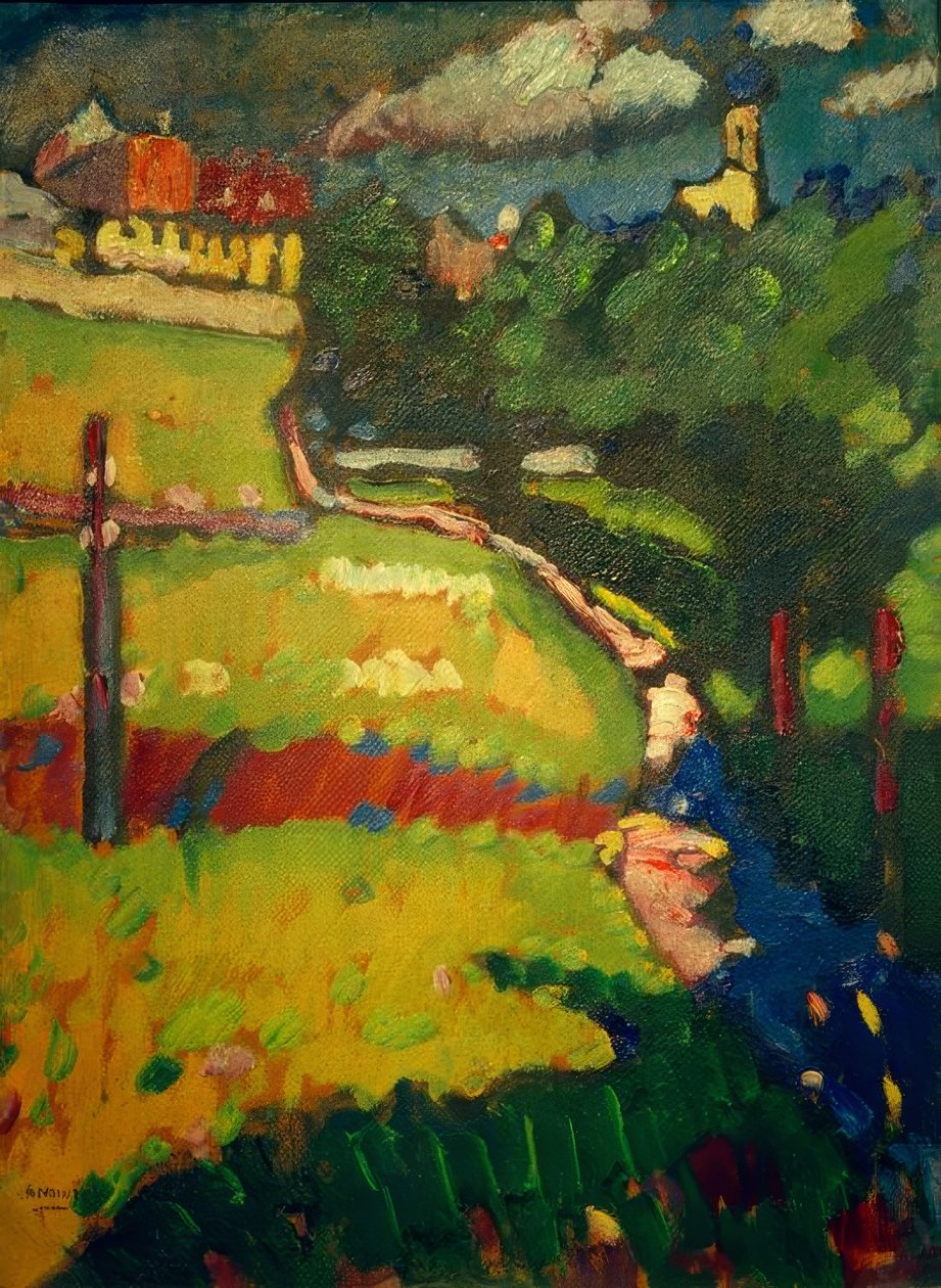 Studera om kyrkan i Murnau av Wassily Kandinsky