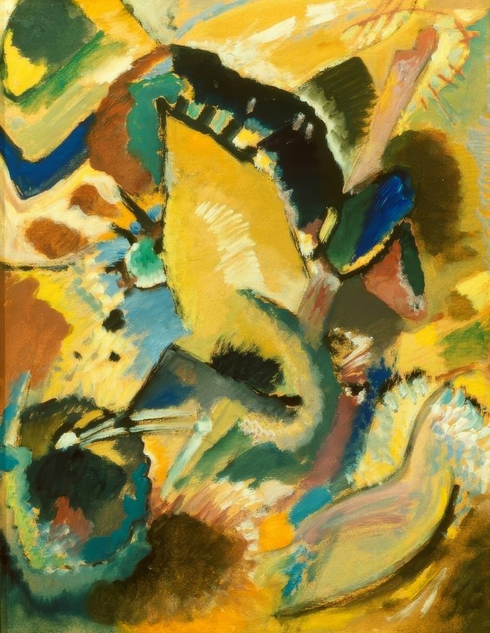 Studie för väggmålningen för Edwin R. Campbell nr 2 av Wassily Kandinsky