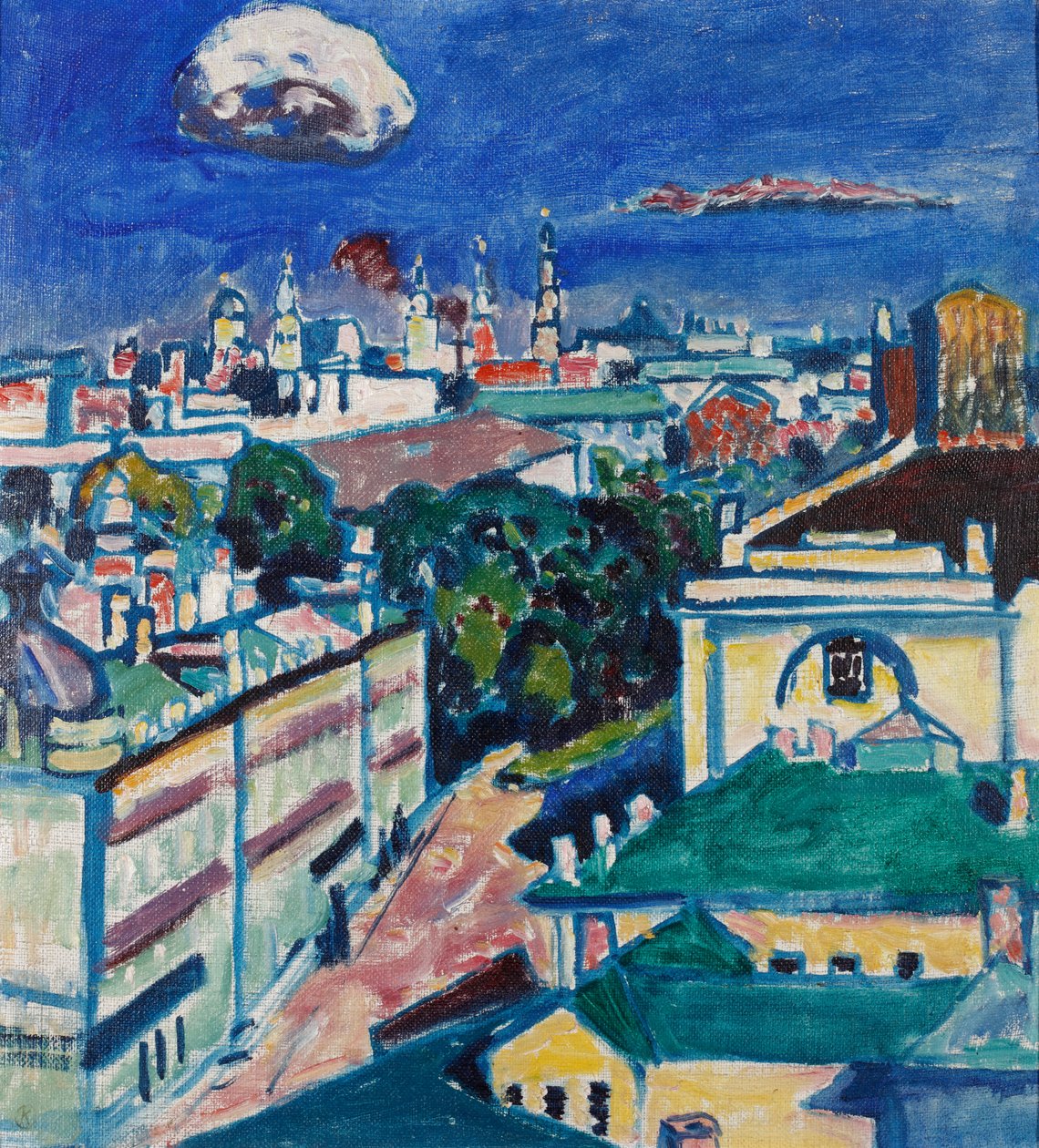 Utsikt över Moskva av Wassily Kandinsky