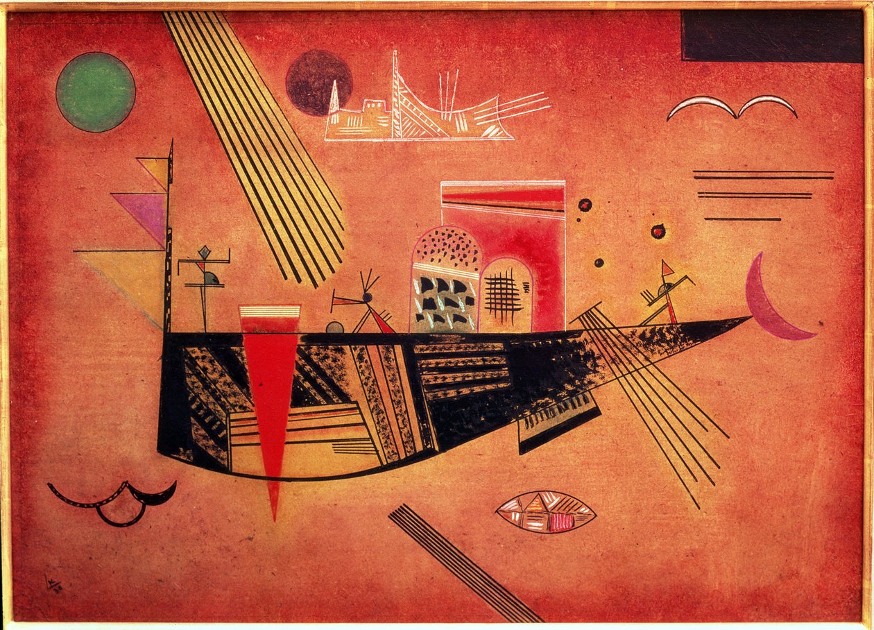 Whimsical, 1930 (olja på kartong) av Wassily Kandinsky