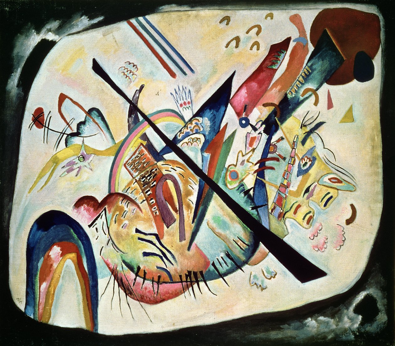 Vit oval, 1919 av Wassily Kandinsky