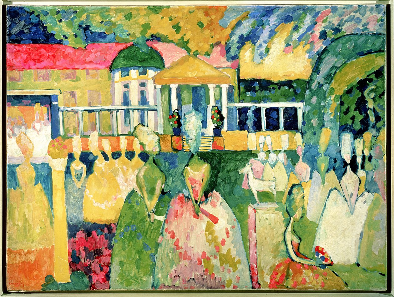 Kvinnor i Crinolines, 1909 av Wassily Kandinsky
