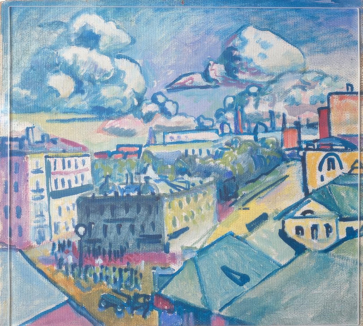 Zubovsky-torget i Moskva från fönstret av Wassily Kandinsky