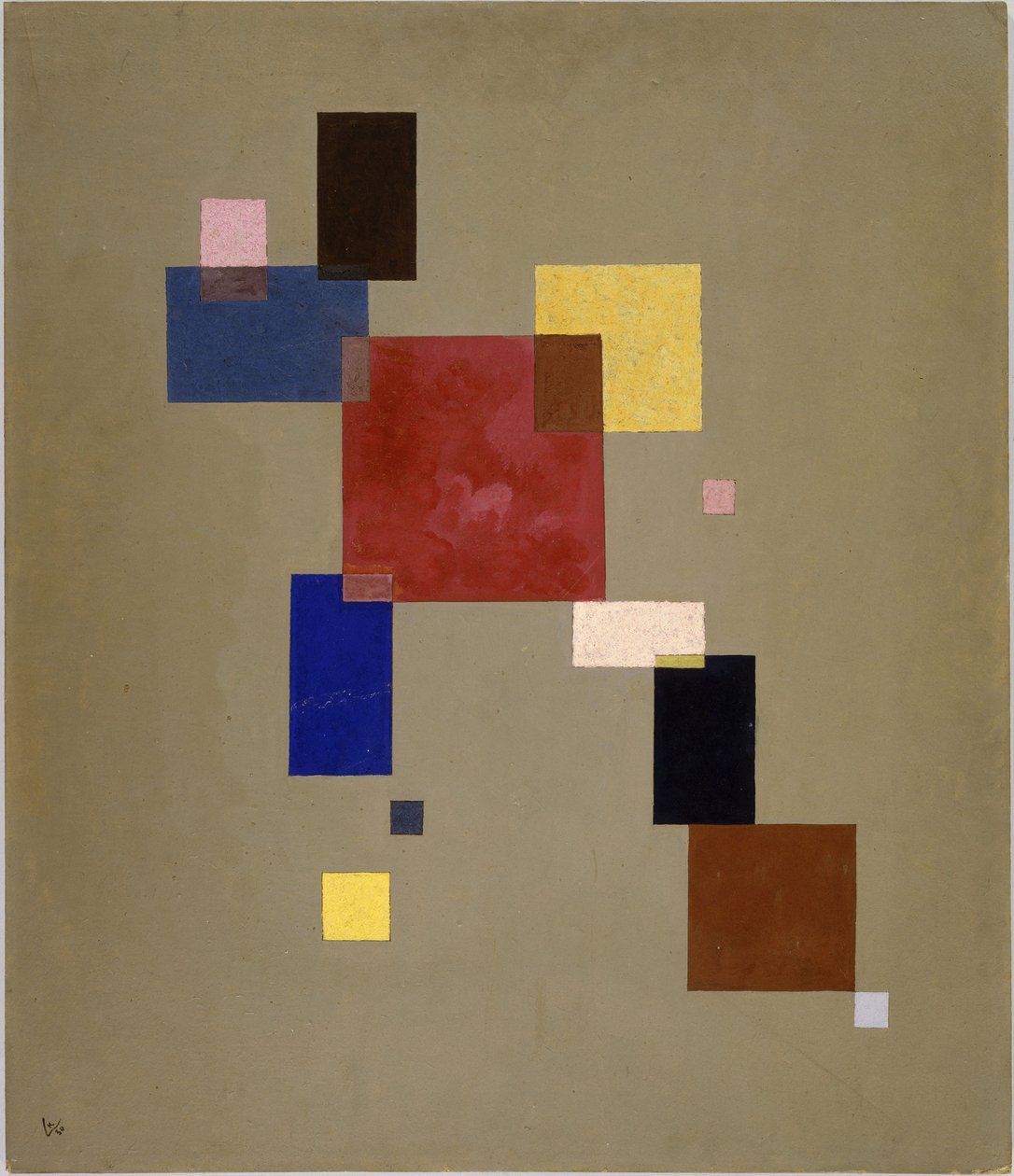 ""13 rechtecke"" (Tretton rektanglar) Målning av Vassily Kandinsky (eller Wassily Kandinsky eller Kandinskyj av Wassily Kandinsky