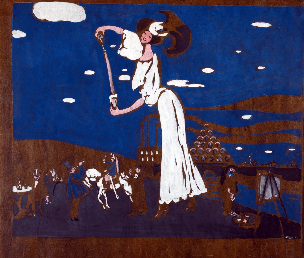 Reklamaffisch för ett franskt bageri Målning av Wassily Kandinsky (eller Wassily Kandinski eller Kandinskij av Wassily Kandinsky