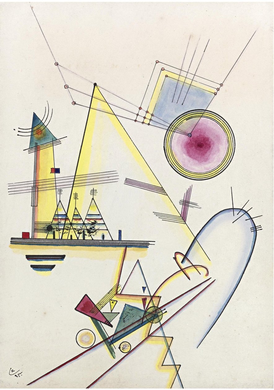 ""Ame delicate"" (Delikat själ) Peinture de Vassily Kandinsky (ou Wassily Kandinski eller Kandinskij av Wassily Kandinsky