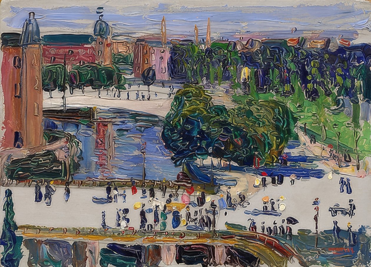 Amsterdam - utsikt från fönstret. 1904 av Wassily Kandinsky