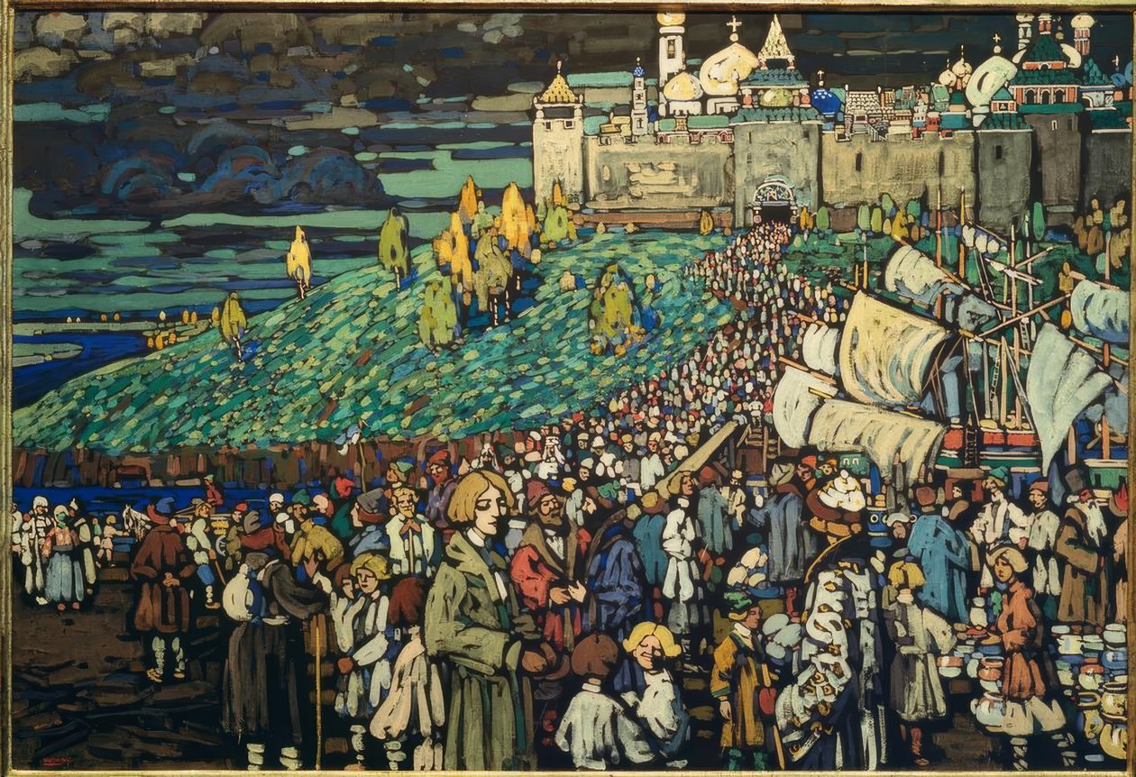 Handlarnas ankomst av Wassily Kandinsky