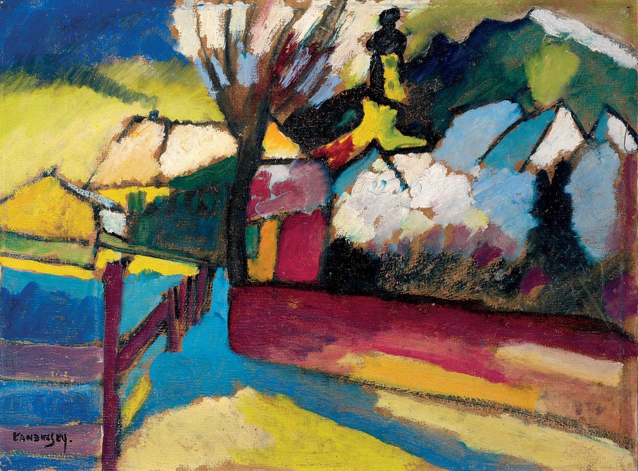 Höstlandskap med träd; Höstlandskap med träd av Wassily Kandinsky