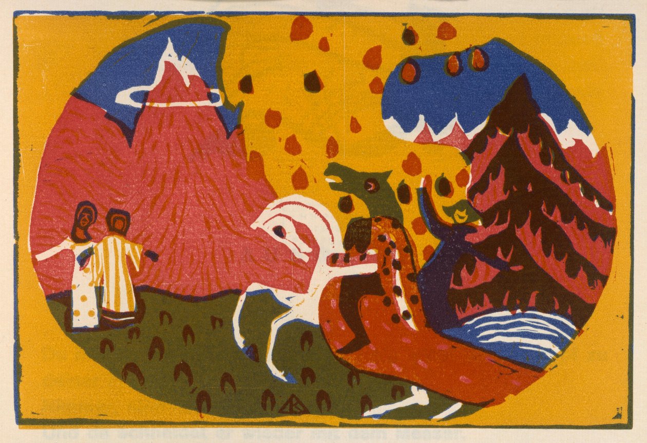Berge (Blatt 35 aus: "Klänge") av Wassily Kandinsky