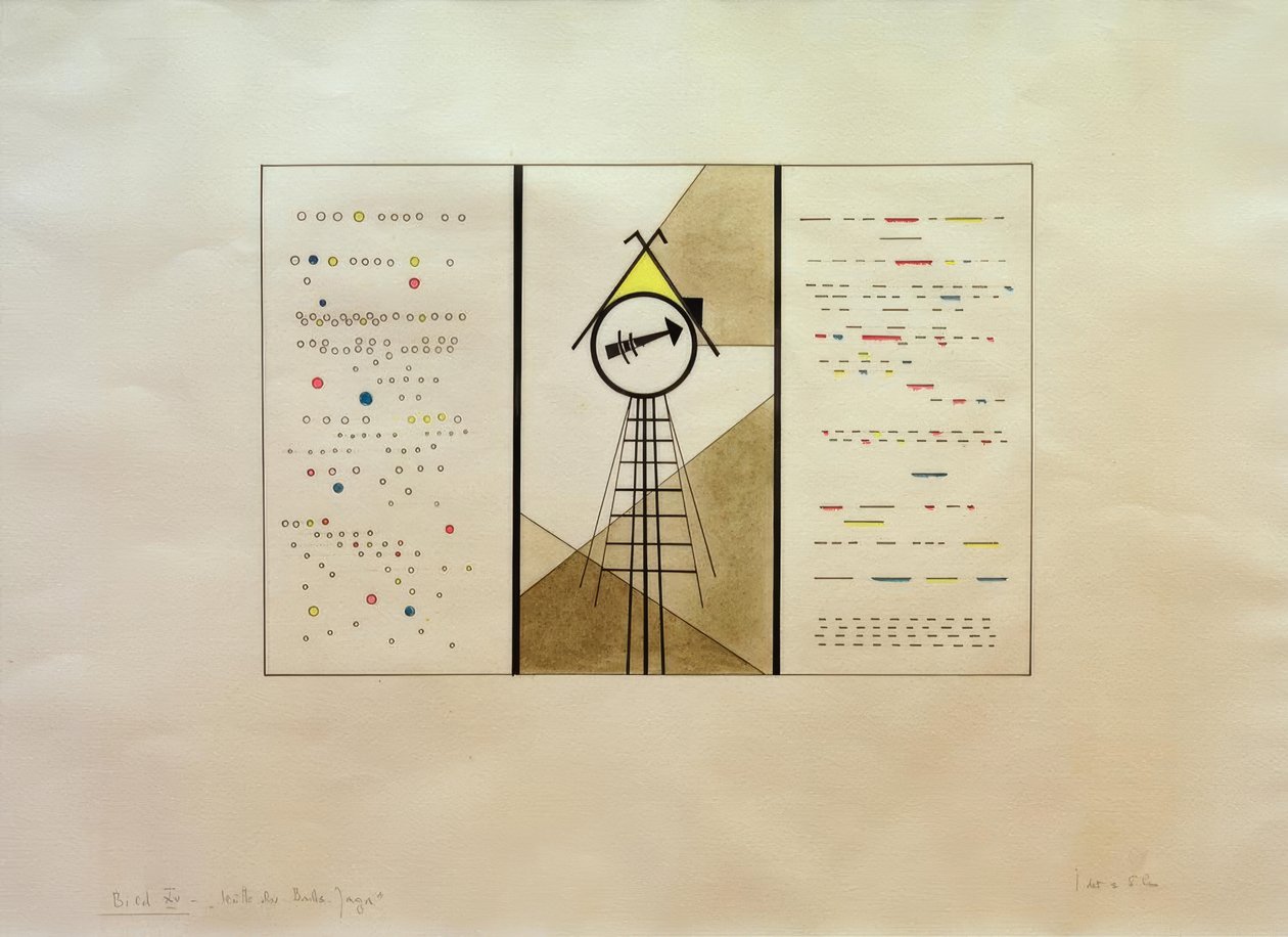Bilder på en utställning, bild XV: Baba-Yagas koja av Wassily Kandinsky